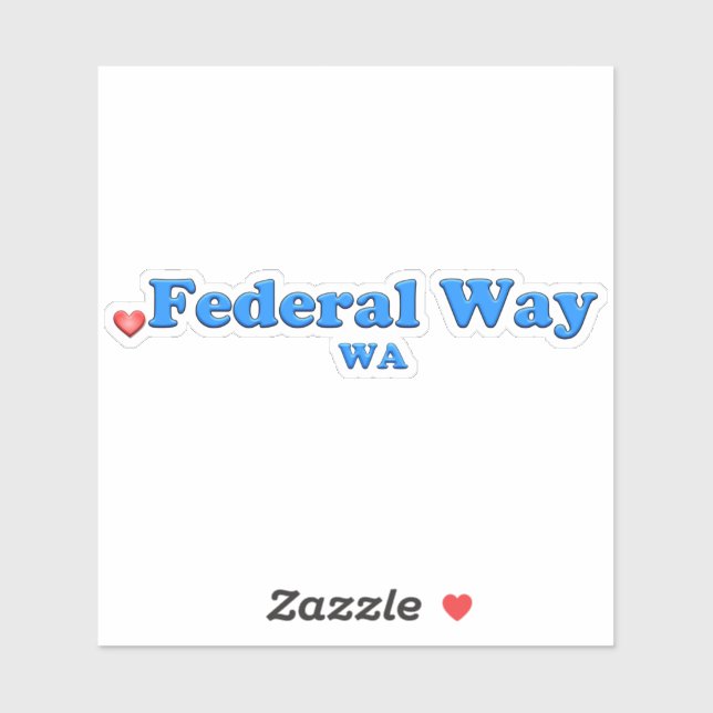 Adesivo Love Federal Way WA (Folha)