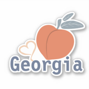 Adesivo Love Georgia Peach