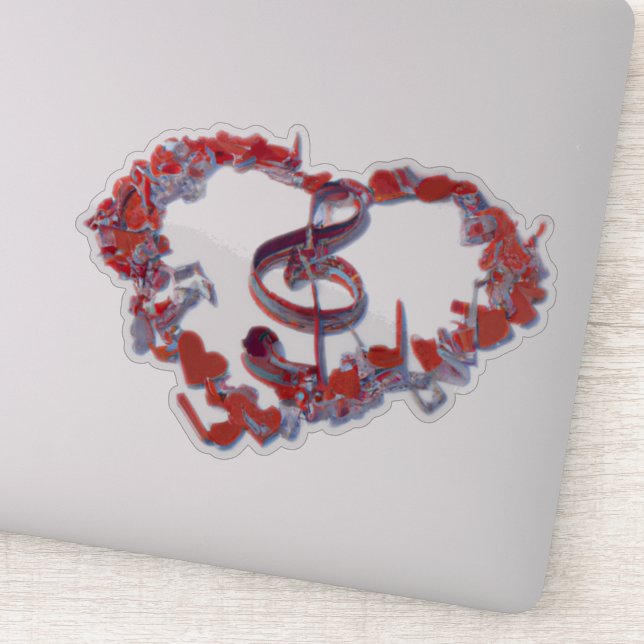 Adesivo Love Heart Music Symbol Sticker: Sua Trilha Sonora (Detalhe)