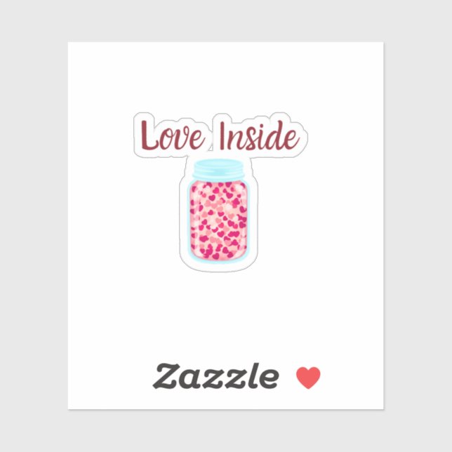 Adesivo Love Inside Sticker | Valentine Packaging Label (Folha)