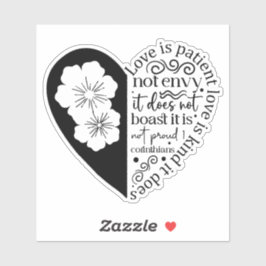 Adesivo Love is Patient Christian Faith 