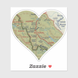 Adesivo Love Jasper National Park Alberta