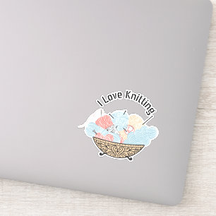 Adesivo Love Knitting Yarn Bowl
