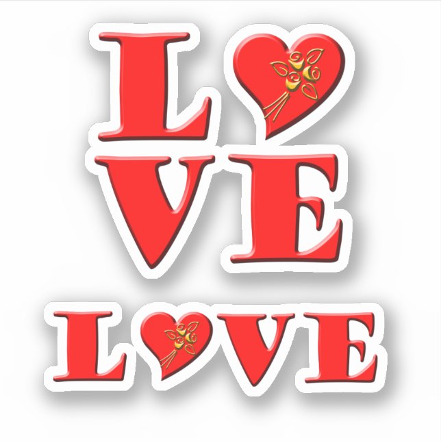 Adesivo Love Letters Namorados 2 em 1 (Frente)