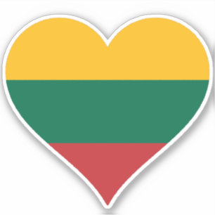 Adesivo Love Lituânia Flag