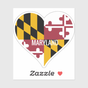 Adesivo Love Maryland Flag