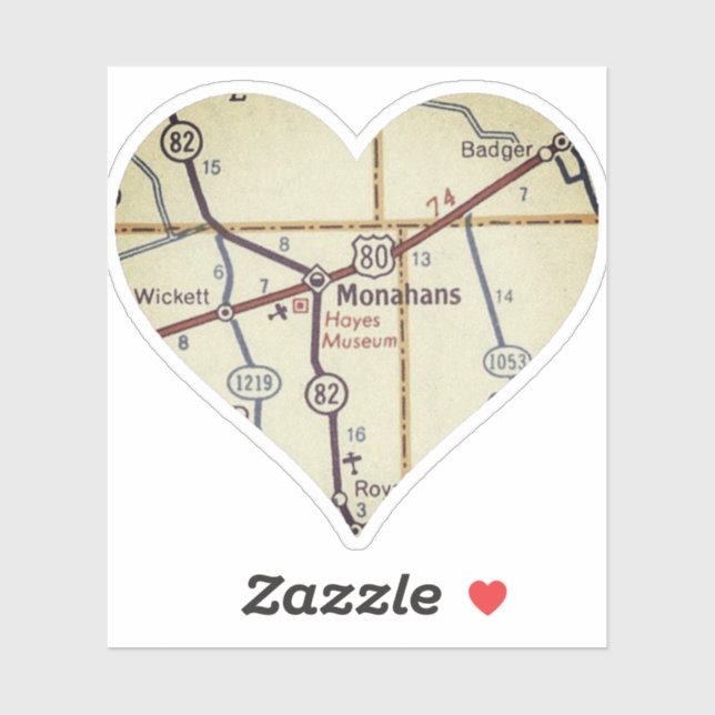 Adesivo Love Monahans TX (Folha)