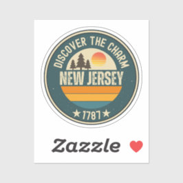 Adesivo Love New Jersey - Cute NJ State Souvenir