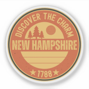 Adesivo Love NH - New Hampshire Map Souvenir