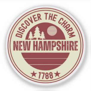 Adesivo Love NH - New Hampshire Map Souvenir