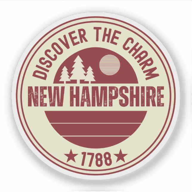 Adesivo Love NH - New Hampshire Map Souvenir (Frente)
