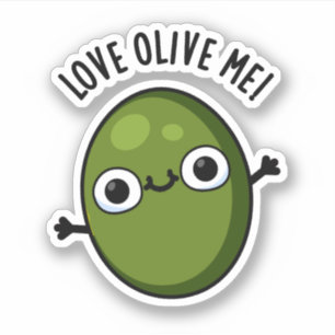 Adesivo Love Olive Me Bonito Comida Pun