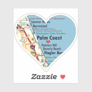 Adesivo Love Palm Coast FL