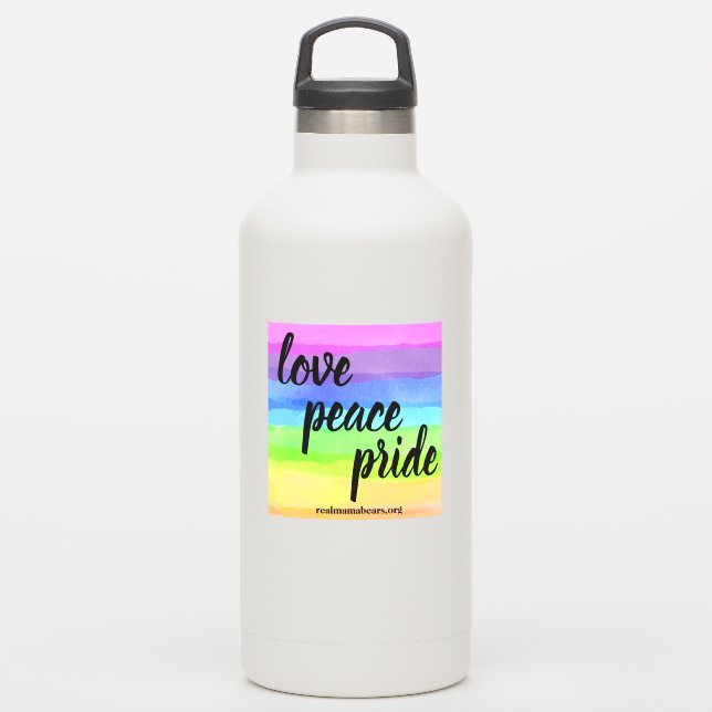 Adesivo Love Peace Pride Vinyl Sticker (Garrafa d'água)