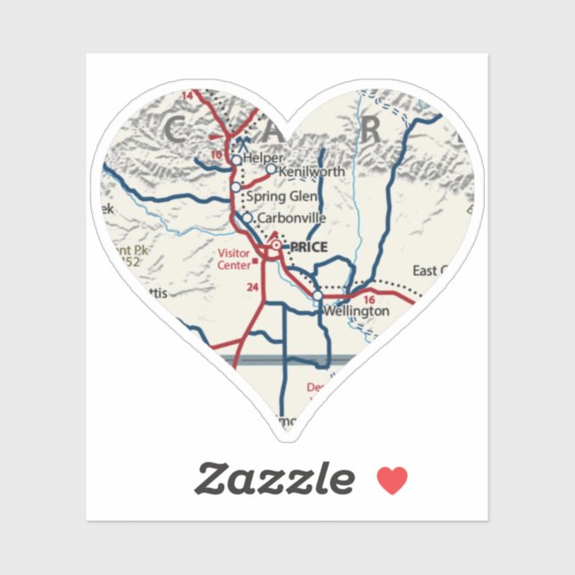 Adesivo Love Price Utah (Folha)