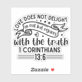 Adesivo Love Rejoices Christian Faith 