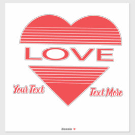 Adesivo Love & Romance Concept Design with Heart Elements