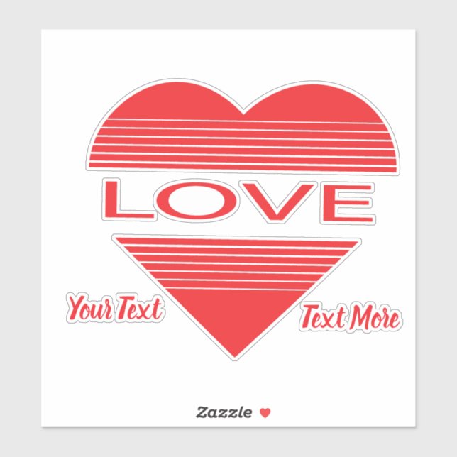 Adesivo Love & Romance Concept Design with Heart Elements (Folha)