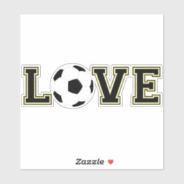 Adesivo Love Soccer Futebol Varsity Letters