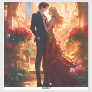 Adesivo "Love Stuck": Vinheta Romântica de Corte Personali