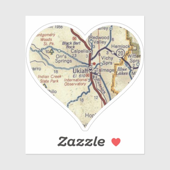 Adesivo Love Ukiah California (Folha)