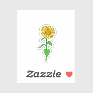 Adesivo Lovely Sunflower Custom-Cut Vinyl Sticker