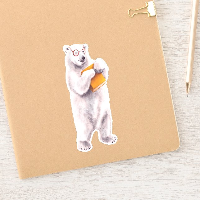 Adesivo Lover Polar Bear Book - Geek (Notebook)