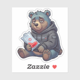 Adesivo Low Battery Bear