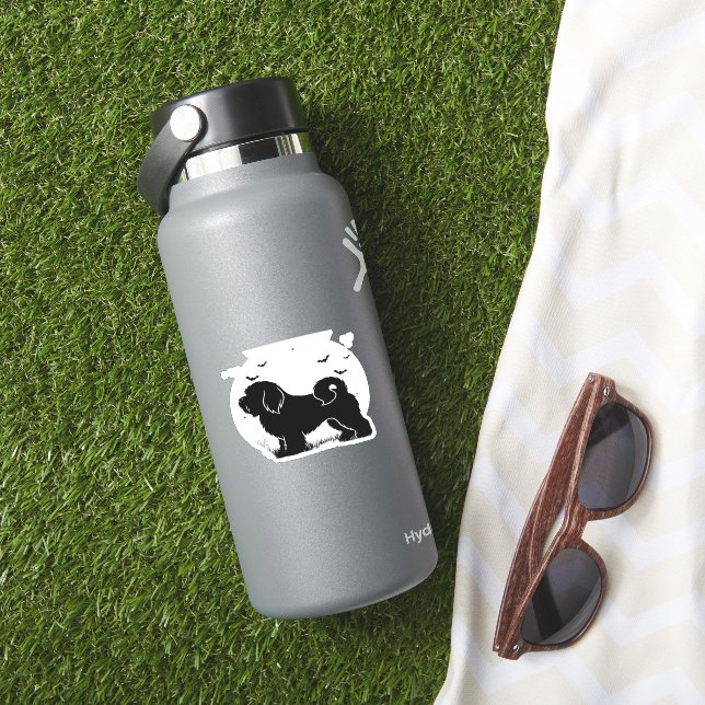 Adesivo Lowchen Dog � Halloween Moon Silhouette Classic T- (HydroFlask Insitu)