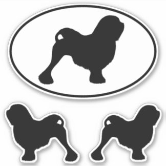Adesivo Lowchen Silhouettes Cachorro Cachorro Vinheta-Vinh