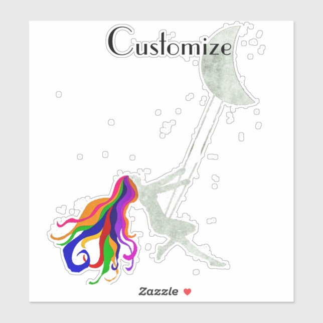 Adesivo Lua balançando cabeça vermelha Thunder_Cove (Folha)