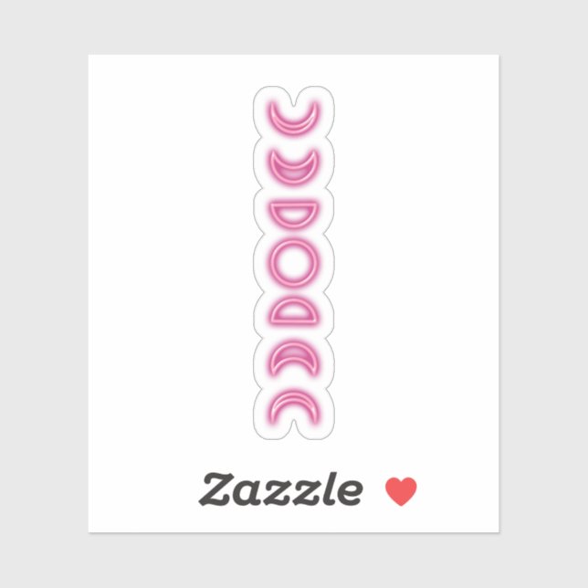 Adesivo Lua de Neon (Folha)