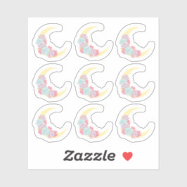 Adesivo Lua e Sucultivos Pastel Boho Chic Cactus