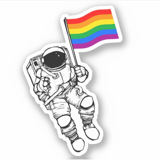 Adesivo Lua LGBTQ Orgulho (Frente)