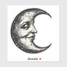 Adesivo Lua Vitoriana Gótica Occulta Com Face