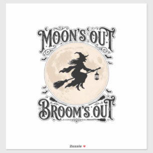 Adesivo Luãs Fora Vassouras Fora Bruxas Halloween