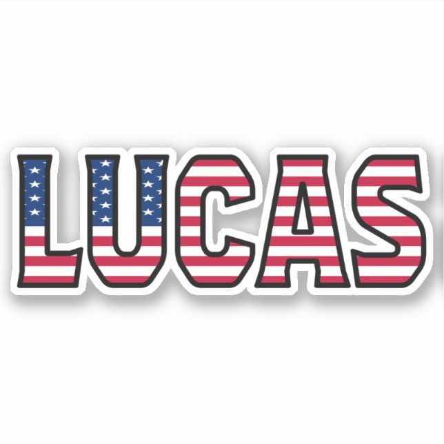 Adesivo Lucas Name Vorname USA Sticker Stickerset (Frente)
