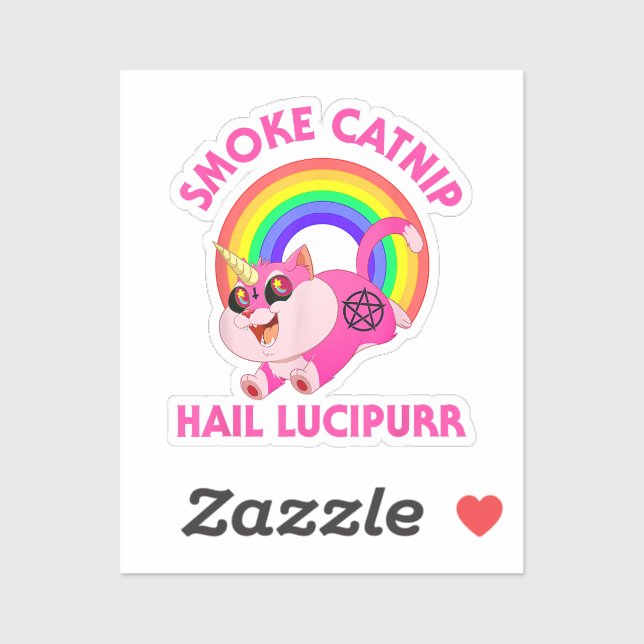 Adesivo Lúcipir de granizo de captura de fumaça, Satã engr (Folha)