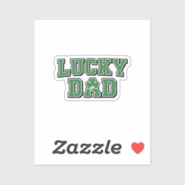 Adesivo Lucky Dad Bold Masculine Forest Green Typography 