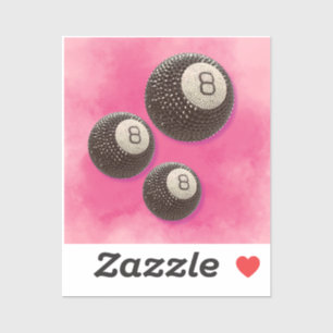 Adesivo Lucky Disco 8 PINK, Lucky 8 Disco Ball, Snooker