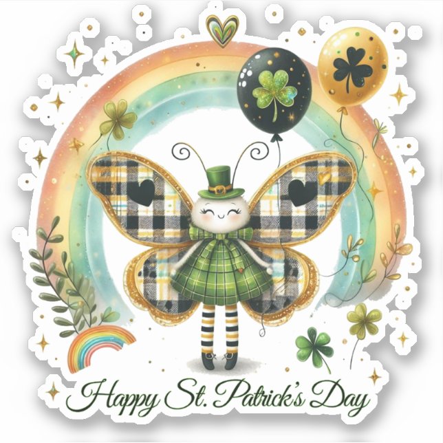 Adesivo Lucky Happy St. Patrick’s Day Sticker (Frente)