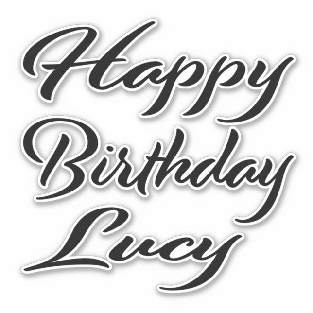 Adesivo Lucy Name Vorname black Sticker Geburtstag (Frente)