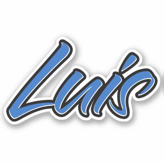 Adesivo Luis Name blue Aufkleber Sticker Stickerset (Frente)