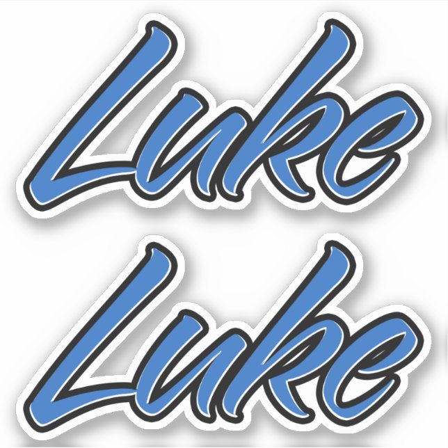 Adesivo Luke Name blue Aufkleber Sticker Stickerset (Frente)