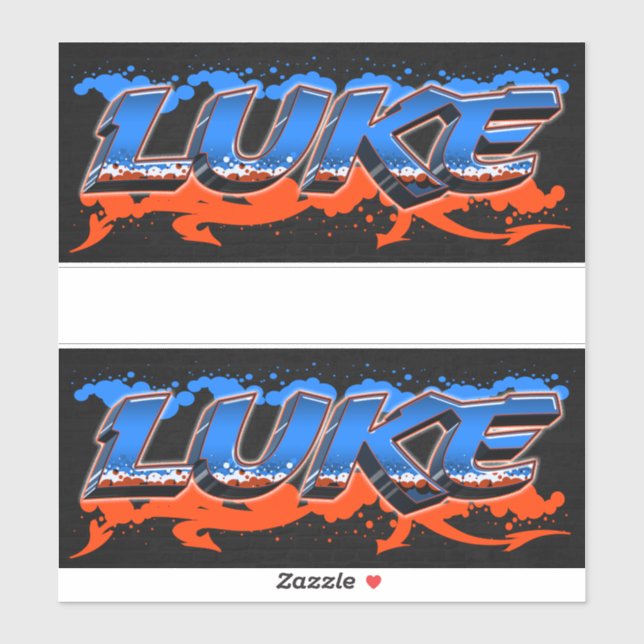 Adesivo Luke Vorname Name Graffiti Aufkleber Sticker (Folha)