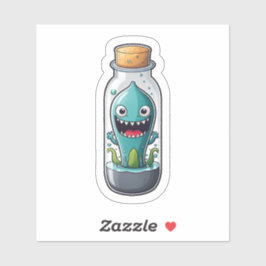 Adesivo Lula de Monstro em um Jar