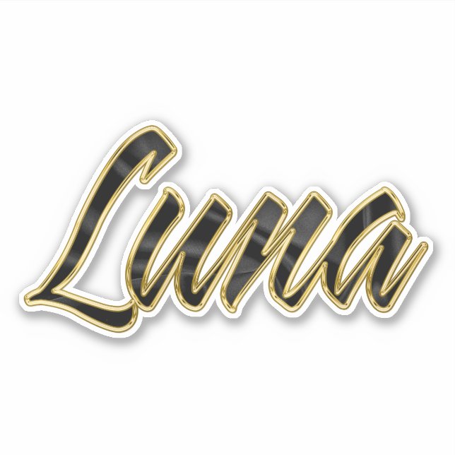Adesivo Luna black gold Lettering Aufkleber Sticker (Frente)