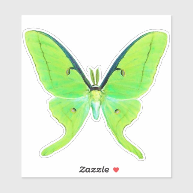 Adesivo Luna Moth - Verde limão e verde pálido (Folha)