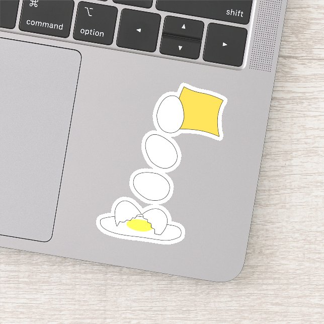 Adesivo Luta comida - Queijo vs Ovo. (Detalhe)