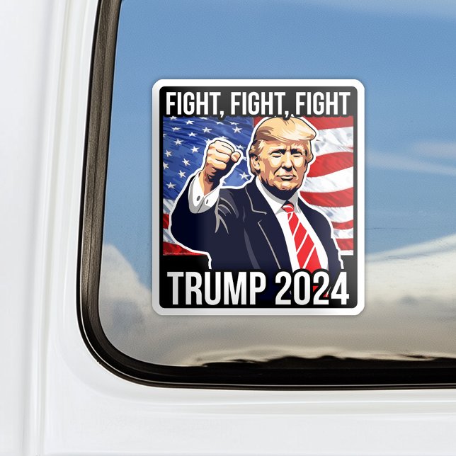 Adesivo Luta Contra A Pára-choque Decal De Donald Trump 20 (donald trump 2024 bumper sticker vinyl car window decal fight fight fight)